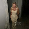 Lace Evening Dresses Woman Elegant Party With Corset Applique Mermaid Birthday Dresses Prom Gowns Halter Neck Customized