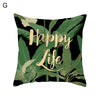 45cm Cushion Case Removable Polyester Green Plant Print Pillowcase Tropical Leaf Cactus Monstera Throw Cushion Cover Home Decor