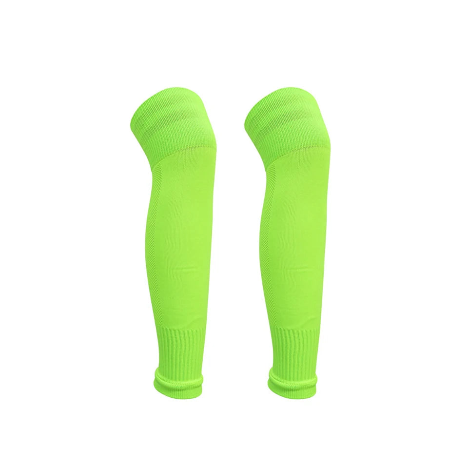 Loogdeel Adult Leg Warmers Elastic Soccer Shin Guard Calf Socks Over Knee Men Sports Compression Protection Long Sleeve Training