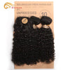 Lockiges Echthaar-Bundles mit Closure, kurzes indisches Echthaar-Bundles mit kreisförmigem Closure