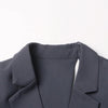 TWOTWINSTYLE Hollow Out Backless Slimming Blazers For Women Notched Collar Long Sleeve Spliced Button Irregular Blazer Female