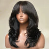 Honey Caramel Ombre Wig Layered Straight Lace Front Wig With Bangs Honey Blonde 13x4 HD Lace Wig Clearance Synthetic For Women