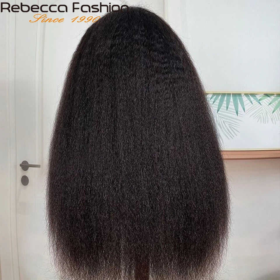 Yaki Straight U-Part-Perücken für schwarze Frauen, Kinky Straight U-Part-Perücke Echthaar Kurz Schwarz Braun U-Part-Perücke Kinky Straight Clip