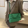 Acryl-Ketten-Umhängetaschen, quadratisch, lässig, Klappe, Damen-Pendeltaschen, gesteppt, All-Match, Winter, große Kapazität für Mädchen zum Einkaufen