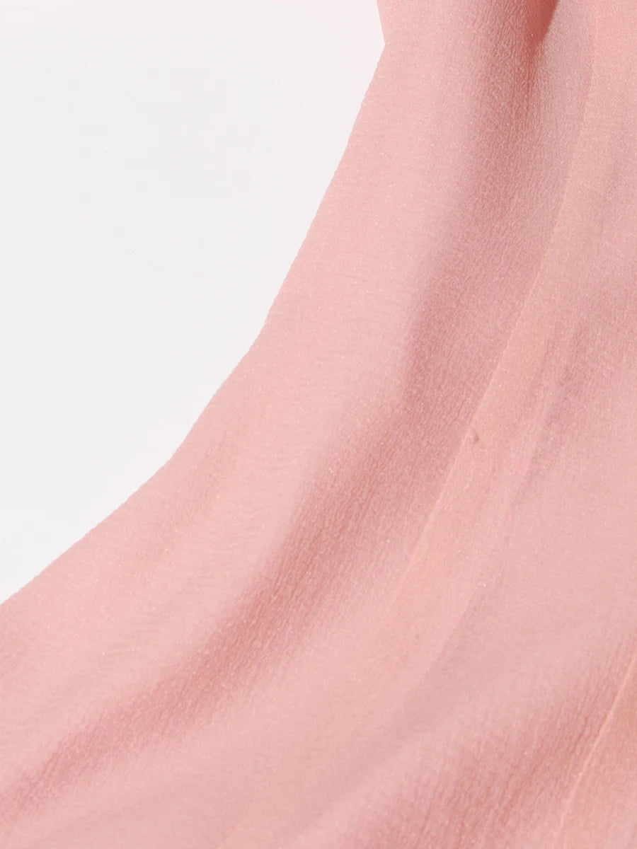 TWOTWINSTYLE Damenkleid Unregelmäßig Gefaltet Patchwork Mode Lang Laternenärmel Tailliertes Minikleid 2024 Neue Kleidung