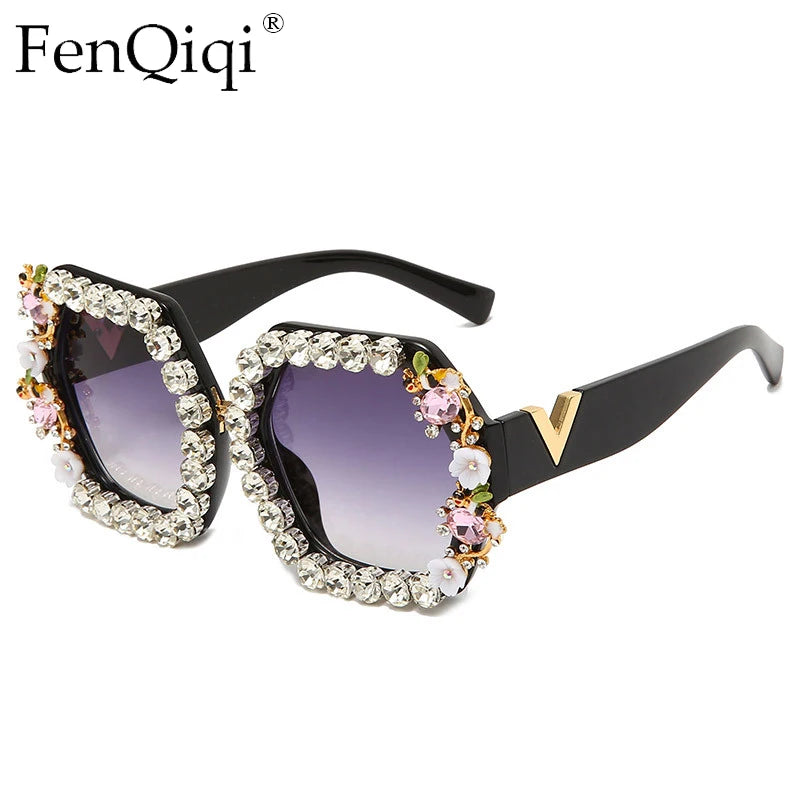 Stilvolle Diamant Blingbling Sonnenbrillen für Herren Damen mit Biene 2022 Luxusmarken Designer Strass Sexy SonnenbrillenDamen