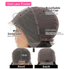 Straight Short Bob Gray 100% Human Hair Wig Lace Front Grey 13X4 Lace Frontal Bob Wig Colored Raw Human Hair Wigs 210 Density