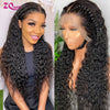 Kinky Curly Wigs 100% Human Hair Wigs Water Deep Wave Brazilian HD Lace Frontal Wig 13x6 HD Lace Front Human Hair Wig For Women