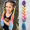 Synthetic Tinsel Braiding Hair 4 Tones Ombre Color White Purple Blue Yellow Jumbo Braids Mixed tinsels For Festival Party