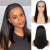 Headband Wig Human Hair Bone Straight Human Hair Wigs Full Machine Made Peruvian Human Hair Wigs For Black Women Easy to Go 180%
