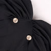 NewAsia Off-Shoulder Blazer-Kleid Zweireihig Rutschfest Rückenfrei Gerafft Tief Ausgeschnitten Reißverschluss Bodycon Robe Elegante Clubkleider