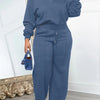 CM.YAYA Fashion Striped Women's Set V-neck Long Sleeve Sweatshirt and SweatPants Tracksuit 2025 Winter Two 2 Piece Set Outfit
