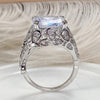 Huitan Creative Hollow Design Gorgeous Cubic Zirconia Rings for Women Rose Gold Color/Silver Color Wedding Party Trendy Jewelry