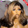 Ombre Color Wigs Body Wave 360 Hd Lace Frontal Wig Straight Wigs Glueless Lace Frontal Wig Human Hair Preplucked For Women HMBP