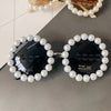 Pearl Round Sunglasses Women Small Frame Oval Vintage Sunglasses Luxury Brand Designer Elegant Retro Steampunk Sunglasses Men
