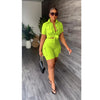CM.YAYA INS Women's Set Short Sleeve Pocket Front Shirt and Pocket Side Shorts Suit 2023 Cargo Two 2 Piece Set Outfit Tracksuits