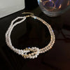 Luxuriöses Vintage dreilagiges Perlen-Collier, 2024 neue Trend-Schmuckmode Damen Halskette für den Hals Partygeschenk