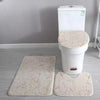 Toilettensitzbezug 3-teiliges Set Badematte Duschraum Bodenmatte Zuhause Badezimmer Anti-Rutsch Saugfähige Fußmatte Badewannen Dekor Teppich