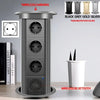 Motorized Lifting Pop Up Tower Power Outlet Hidden Mounted Kitchen Worktop USB Type C Socket with Speaker Wireless Charging