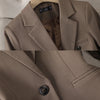 High Quality Long Sleeve Female Blazer Women Blue Coffee Khaki Single Button Slim Jacket Ladies Business Work Wear Formal Coat