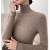 Damen Rollkragen-Basics Kaschmirpullover Herbst Winter Pullover 100% Merinowolle Strickwaren Damen Weicher schmaler Strick Neuer Top