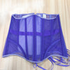 Women Abdomen Tight Corset Crops Under Bust Bustiers Breathable Mesh Waist Girdle With Bones Slimming Lace Up Bodices