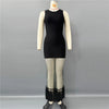 2025 New Women Sleeveless Bandage Dress Sexy Beading Tassels Clothes Club Party Elegant Dresses