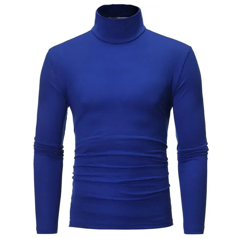 Long Sleeve T-shirt Thermal Underwear Tops Men Winter Clothes Thermal Shirt Autumn Men's Winter Tights High Neck Thin Slim Fit