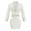 sets for women 2 pieces Sexy Lapel Long Sleeve Jackets + High Waist Hollow Out Skirts Set 2024 Woman Clothes Women's Suits