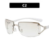 New Frameless Decorative Diamond Sunglasses Women's Design Brand Luxury Sun Glasses Outdoor Leisure Eyewear UV400 Gafas De Sol