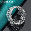 URMYLADY 925 Sterling Silber Hohlherz 7-10# Ring für Frauen Hochzeit Charm Verlobung Modeschmuck