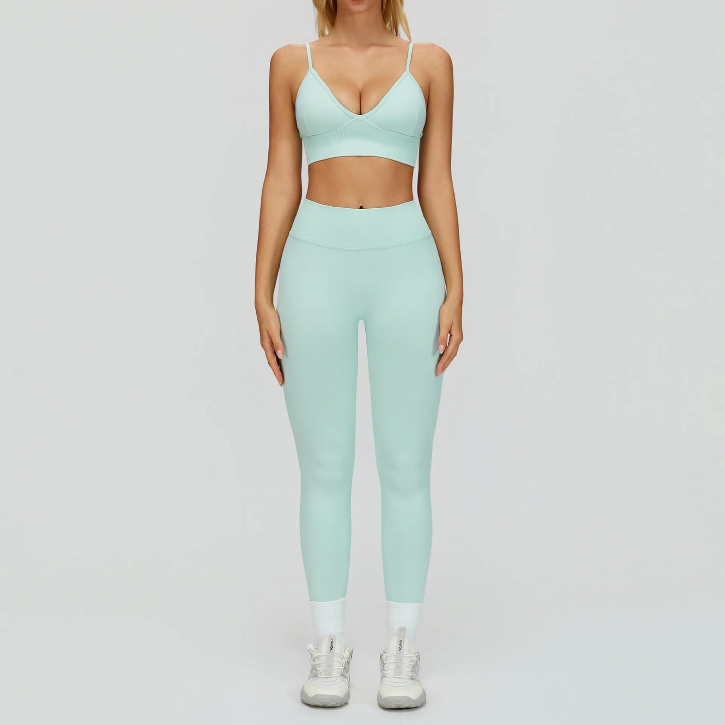 SWELTERING 2/3PCS Seamless Yoga Set Gym Clothes Sportswear Fitness Suits Women Workout Bra Crop Top Long Sleeve Sports Suits