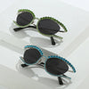 XJiea 2024 Designer Strass-Sonnenbrille für Damen Luxusmarken-Mode-Steampunk-Herrenbrille Party-Strand-Schatten-Accessoire