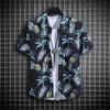 Men's Summer Short Sleeve Printed Shirt Thin Beach Shirt Men's Clothing Turtle Neck Polo  Shirt for Men Casual Top