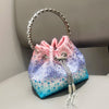 Handle Rhinestones Evening clutch Bag Purses and handbag luxury Designer shoulder bag Shiny Crystal Clutch purse bucket bag