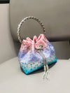 Handhabung Strasssteine Abend-Clutch-Tasche Geldbörsen und Handtasche Luxus Designer Umhängetasche Glänzende Kristall-Clutch-Geldbörse Eimer-Tasche