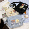 Y2K Waterproof Canvas School Bags Messenger Bag Women Handbags Student Shoulder Bag Fashion Large Capacity Crossbody Bag Itabag