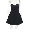 Sexy Strapless Bow Short White Dress Womens Off Shoulder A-line Luxury Black Mini Dresses Elegant Backless Gowns Birthday 2025