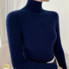 Damen Rollkragen-Basics Kaschmirpullover Herbst Winter Pullover 100% Merinowolle Strickwaren Damen Weicher schmaler Strick Neuer Top