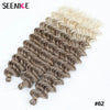 Deep Wavy Twist Synthetische Häkelhaare Afro Lockiges Haar Afrikanische Häkelzöpfe Ombre Blonde Flechthaarverlängerungen für Frauen
