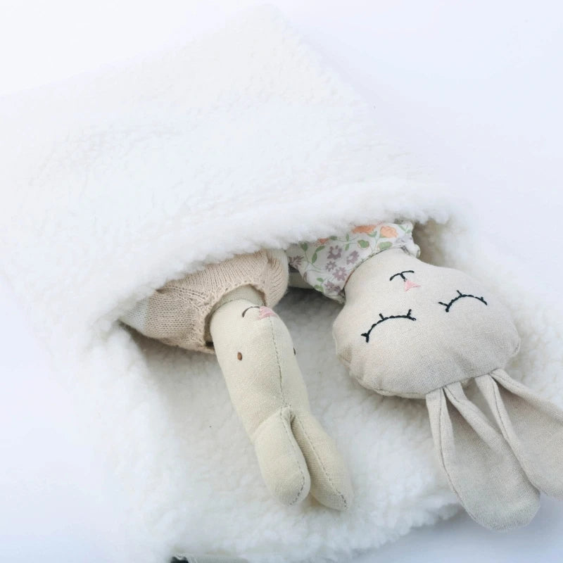 Neuer dicker Plüsch Babybett Hängetasche Tragbare Doppeltaschen Neugeborenen-Bett Spielzeug Organizer Tasche Bettkopfteil Aufbewahrungstasche