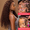 40 30 Inch Chocolate Brown Deep Wave Lace Front Wigs Human Hair #4 Colored 13x4 13x6 Hd Curly Lace Frontal Wigs Pre Plucked