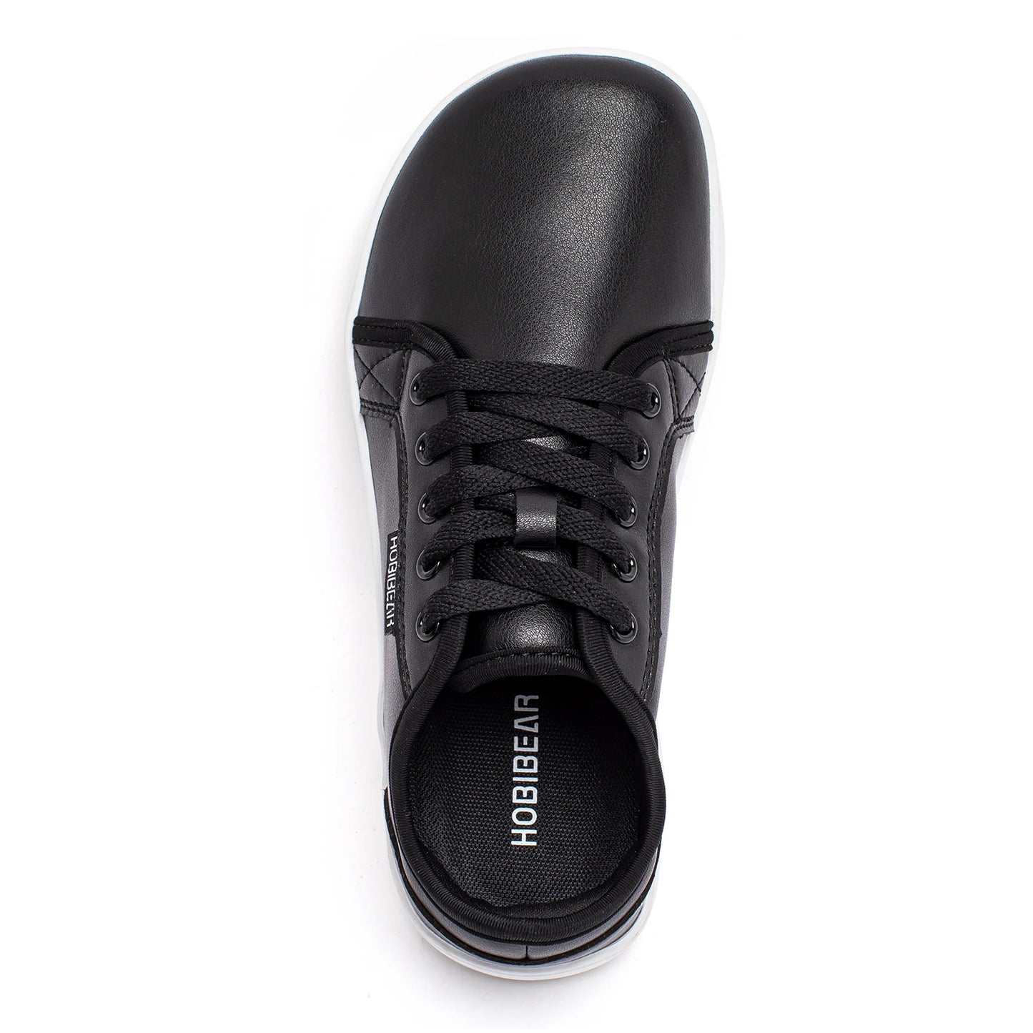 HOBIBEAR Minimalistische Schuhe für Herren und Damen, weite Zehenbox, Barfuß-Schuhe, Zero Drop, Freizeit-Sneaker aus Kunstleder, leichte Walking-Sneaker