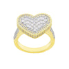 Full Micro Paved CZ Hollow Heart Ring High Quality Iced Out Bling Cubic Zirconia For Women Girlfriend Valentines Finger Jewelry