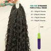 Crochet Braids Echthaar vorgeflochten Boho Box Braid Häkelzöpfe Echthaar vorgeflechtet mit lockigen Enden 100 Strähnen Farbe 30 27