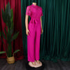 Elegante Jumpsuits & Rompers für Damen Rundhals Spitze Patchwork Kurzarm Gürtel Hohe Taille Luxus Geburtstagsparty Abend Outfit