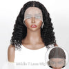 Deep Curly Short Bob Wig Human Hair 180 Density 13x4 Lace Front Wigs for Women Pre Plucked Deep Wave T Lace Wigs Natural Black