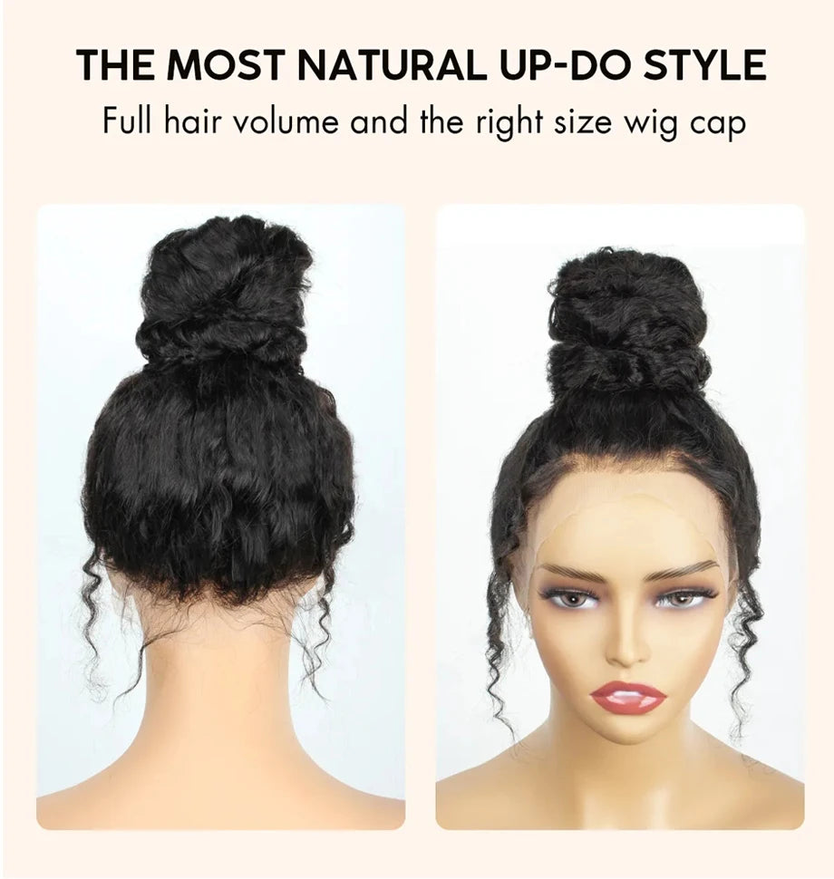 360 Lace Front Perücke Echthaar Wasserwelle Invisi Strap Bequemer Sitz 360 Transparente Lace Frontal Perücken Vorgestanzte Lace Perücke Gebleichte Knoten