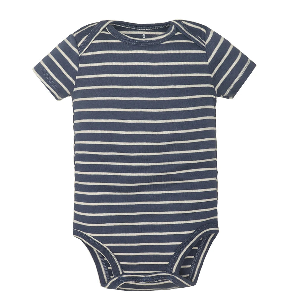 5PCS/Lot Baby Boys Girls Bodysuits 100% Cotton Short Sleeves Kids Clothes 6-24 Month Newborn Baby Clothing Bebe Jumpsuit