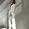 2 Pcs Women Suits Set For Custom Made Fashion Sequined Blazer Pant Wedding Tuexdos Formal Evening Party Prom Dress Outfit Jacket